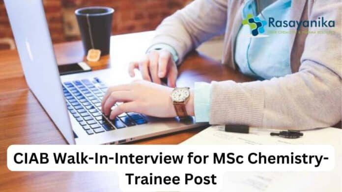 Trainee Post for MSc Chemistry