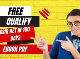 Download Free eBook on CSIR NET Success in 100 Days: Effective Strategies To Qualify! - Must Download For Freshers & Beginners