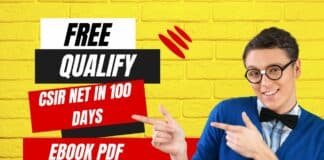 Download Free eBook on CSIR NET Success in 100 Days: Effective Strategies To Qualify! - Must Download For Freshers & Beginners