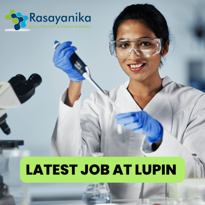 Scientist Job for M Pharm / PhD Candidates