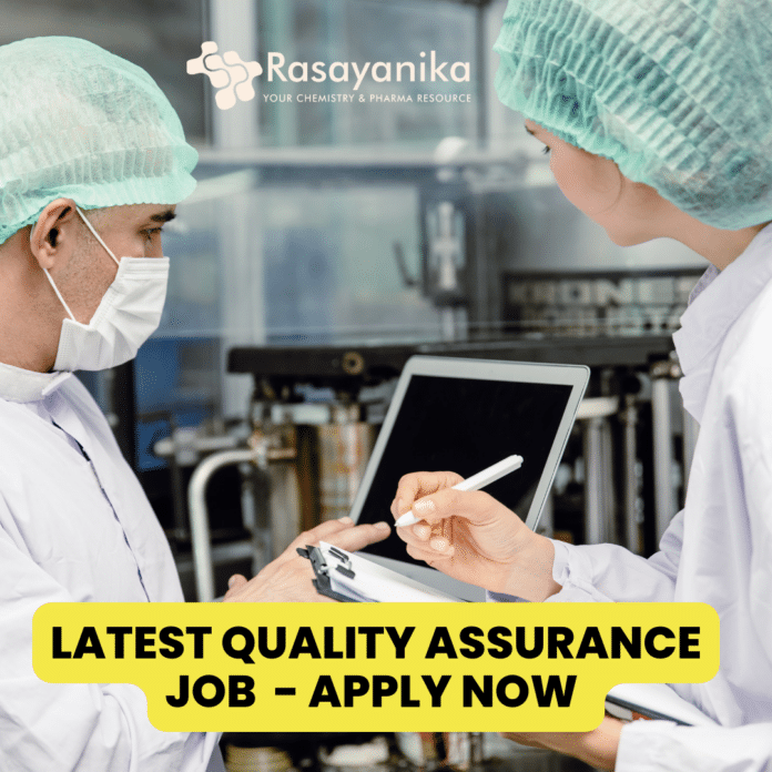 Latest Quality Assurance Job