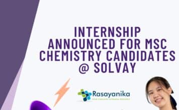 Internship Announced For MSc Chemistry Candidates @ Solvay