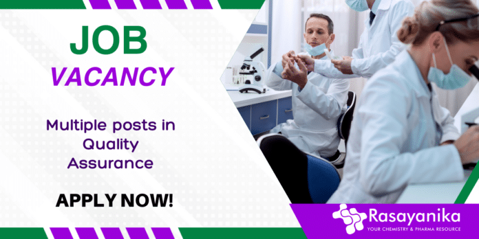 BSc Chemistry QA Jobs