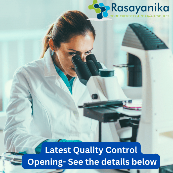 MSc Chemistry QC Job