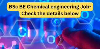BE Chemical Engineer Job