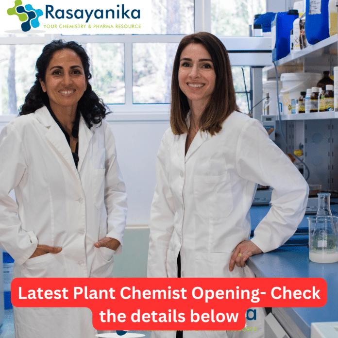 Latest BSc Chemistry Opening
