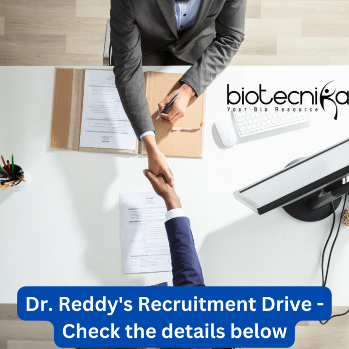 Dr Reddys Recruitment Drive