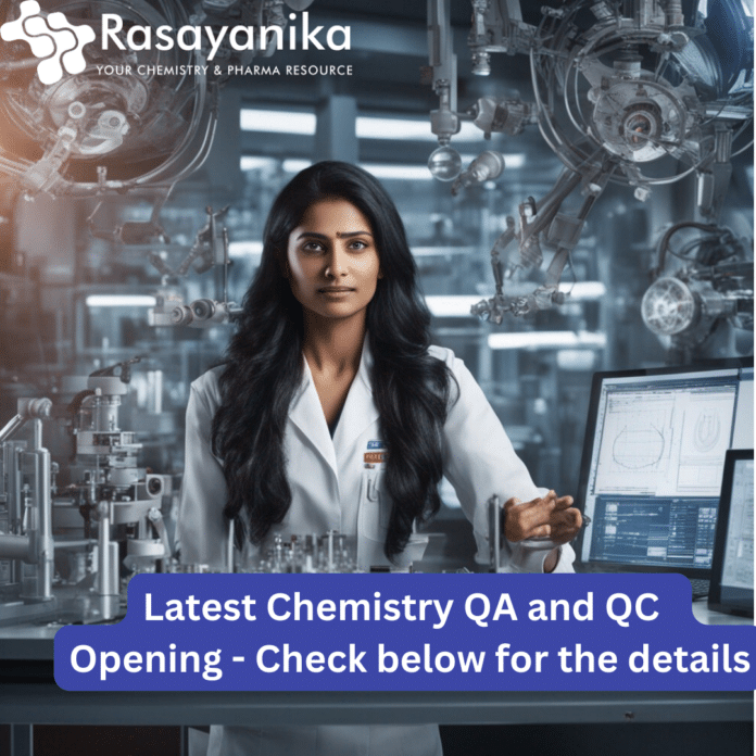 QA QC Chemistry Job