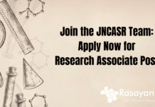 Research Associate Post at JNCASR