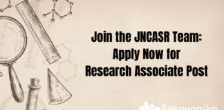 Research Associate Post at JNCASR