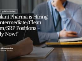 "Jubilant Pharma is Hiring for Intermediate/Clean Room/SRP Positions - Apply Now!"