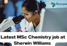 Sherwin Williams job for Chemistry