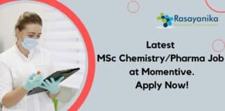 Chemistry/Pharma job at Momentive