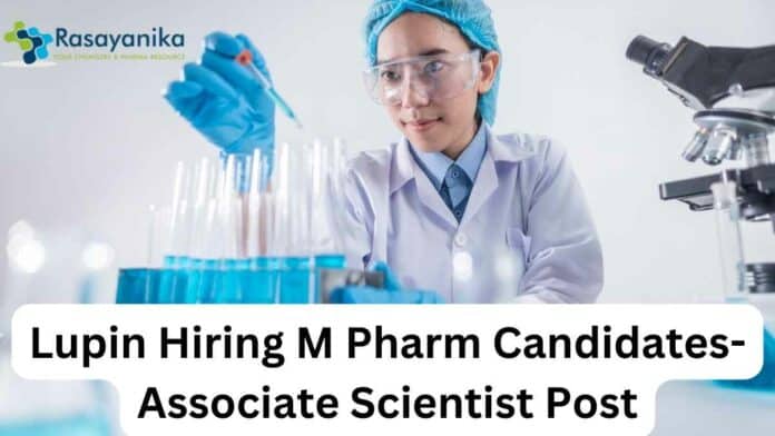 Lupin Hiring MPharm Candidates
