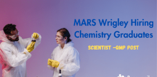 MARS Hiring Chemistry Graduates