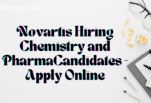 Novartis Hiring Chemistry and Pharma