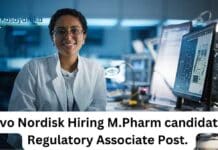 Novo Nordisk Hiring M.Pharm