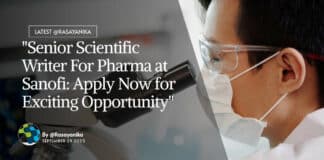 "Senior Scientific Writer For Pharma at Sanofi: Apply Now for Exciting Opportunity"