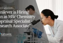 "Unilever is Hiring! Join as MSc Chemistry Appraisal Specialist - Research Associate"