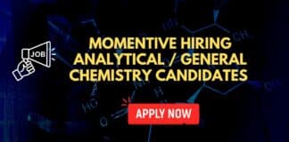 Momentive Hiring Analytical / General Chemistry Candidates