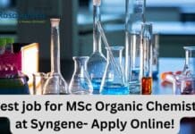 Organic Chemistry Job at Syngene