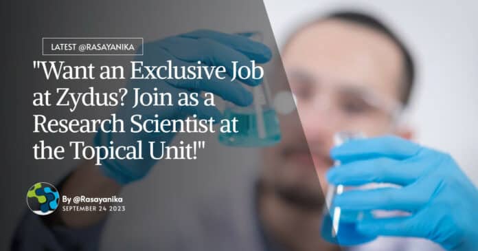 Exclusive Job at Zydus