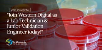 "Join Western Digital as a Lab Technician & Junior Validation Engineer today!"
