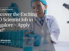 "Discover the Exciting R&D Scientist Job in Bangalore - Apply Now!"