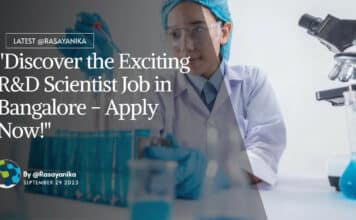 Discover the Exciting R&D Scientist Job in Bangalore – Apply Now! "Discover the Exciting R&D Scientist Job in Bangalore - Apply Now!"