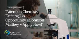 "Attention Chemists! Exciting Job Opportunity at Johnson Matthey - Apply Now!"