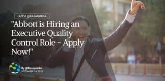 "Abbott is Hiring an Executive Quality Control Role - Apply Now!"
