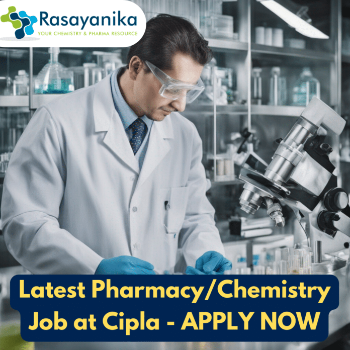 Latest Job at Cipla