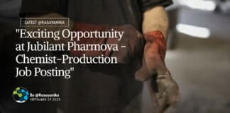 "Exciting Opportunity at Jubilant Pharmova - Chemist-Production Job Posting"