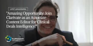 "Amazing Opportunity: Join Clarivate as an Associate Content Editor for Clinical Deals Intelligence!"