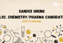 Latest Chemistry/Pharmacy Job at Sandoz - Apply Online