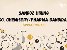 Latest Chemistry/Pharmacy Job at Sandoz - Apply Online