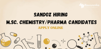 Latest Chemistry/Pharmacy Job at Sandoz - Apply Online