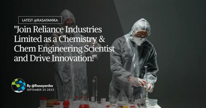 Chemistry & Chem Engineering Scientist at Reliance Industries Limited Chemistry & Chem Engineering Scientist at Reliance Industries Limited