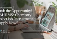 "Grab the Opportunity! MAHE MSc Chemistry Project Job Recruitment - Apply Now!"