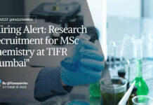 "Hiring Alert: Research Recruitment for MSc Chemistry at TIFR Mumbai"