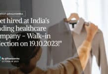 "Get hired at India's leading healthcare company - Walk-in selection on 19.10.2023!"