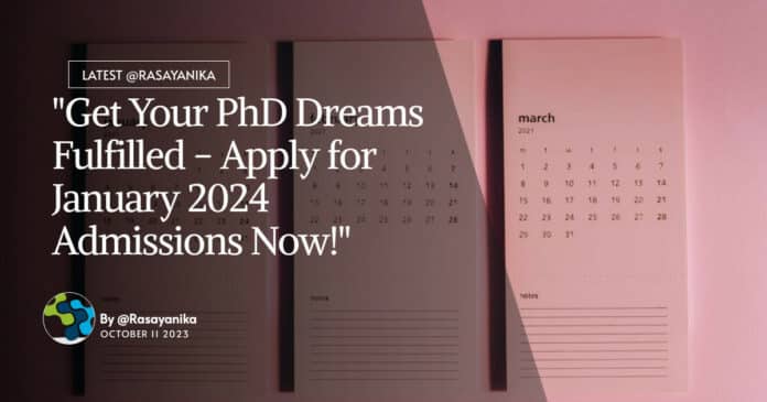 IISER Mohali Admissions 2024 to PhD Program January 2024