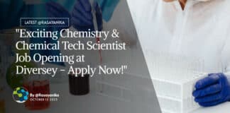 "Exciting Chemistry & Chemical Tech Scientist Job Opening at Diversey - Apply Now!"
