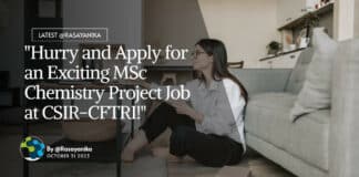 CSIR-CFTRI MSc Chemistry Project Job - Apply Online