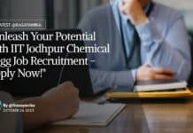 "Unleash Your Potential with IIT Jodhpur Chemical Engg Job Recruitment - Apply Now!"