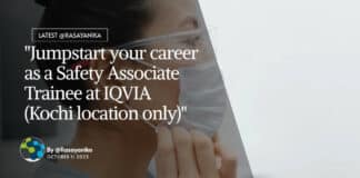 BPharma Freshers Job IQVIA - Safety Associate Trainee Post