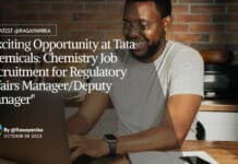 Tata Chemicals Chemistry Job Recruitment