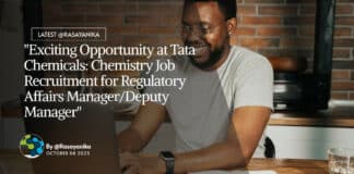 Tata Chemicals Chemistry Job Recruitment