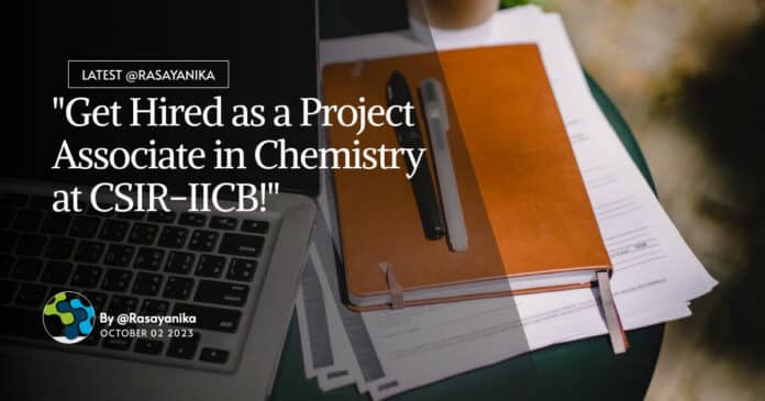 Project Associate Job Chemistry at CSIR-IICB
