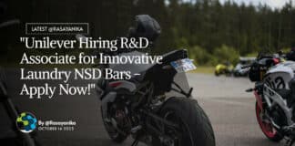 R&D Associate Job at Unilever, Chemical Engg Recruitment - Apply Now!